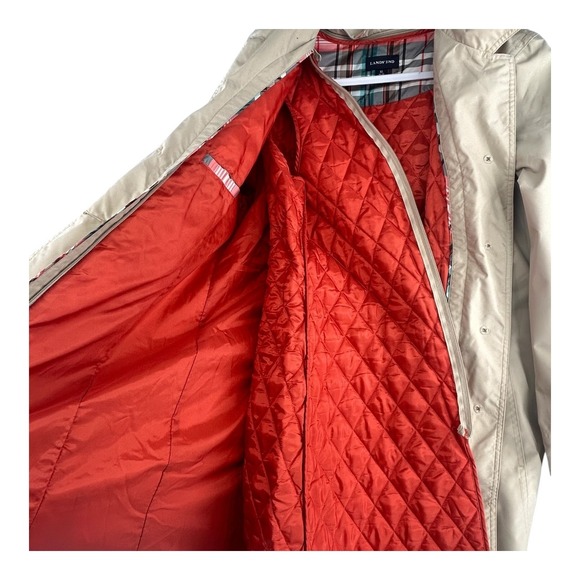 Lands End Beige Quilted Removable Lined Rain Trench Coat Womens X-Large 18/20 - Picture 14 of 14
